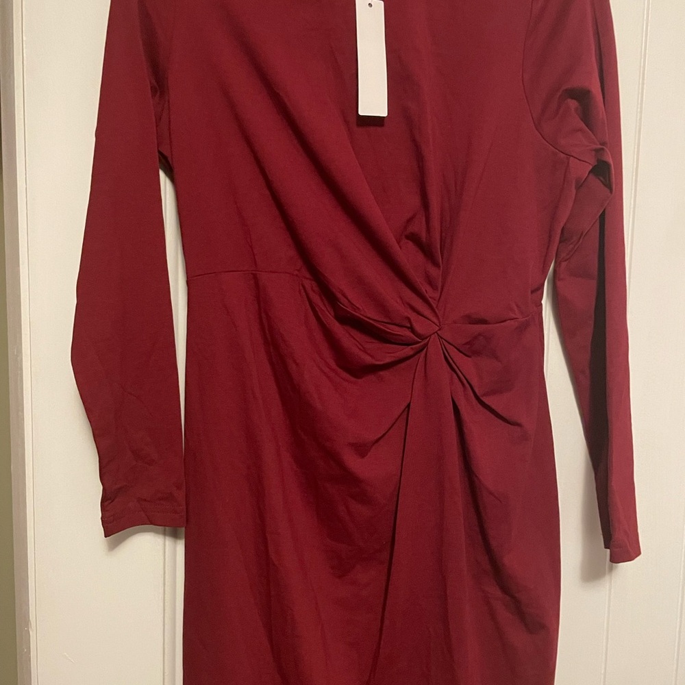 Because Burgundy Dress